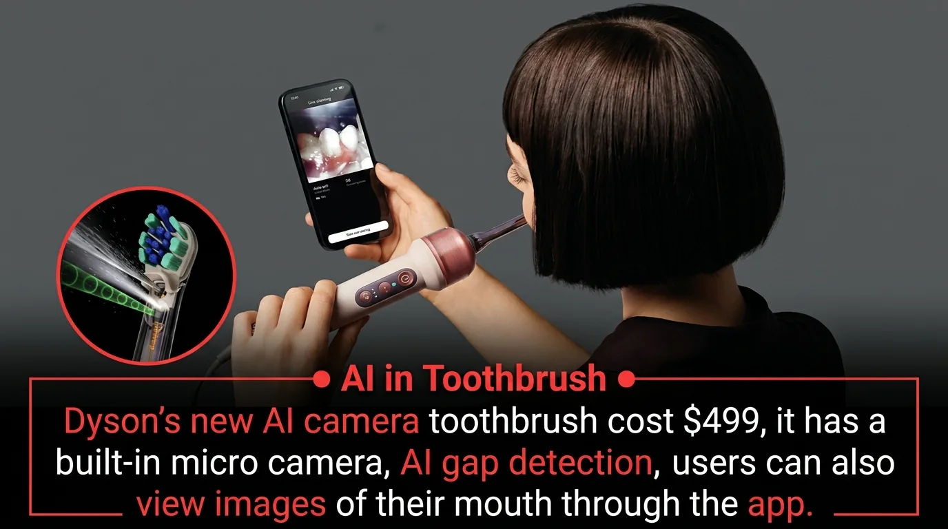 Dyson CameraJet electric toothbrush with camera