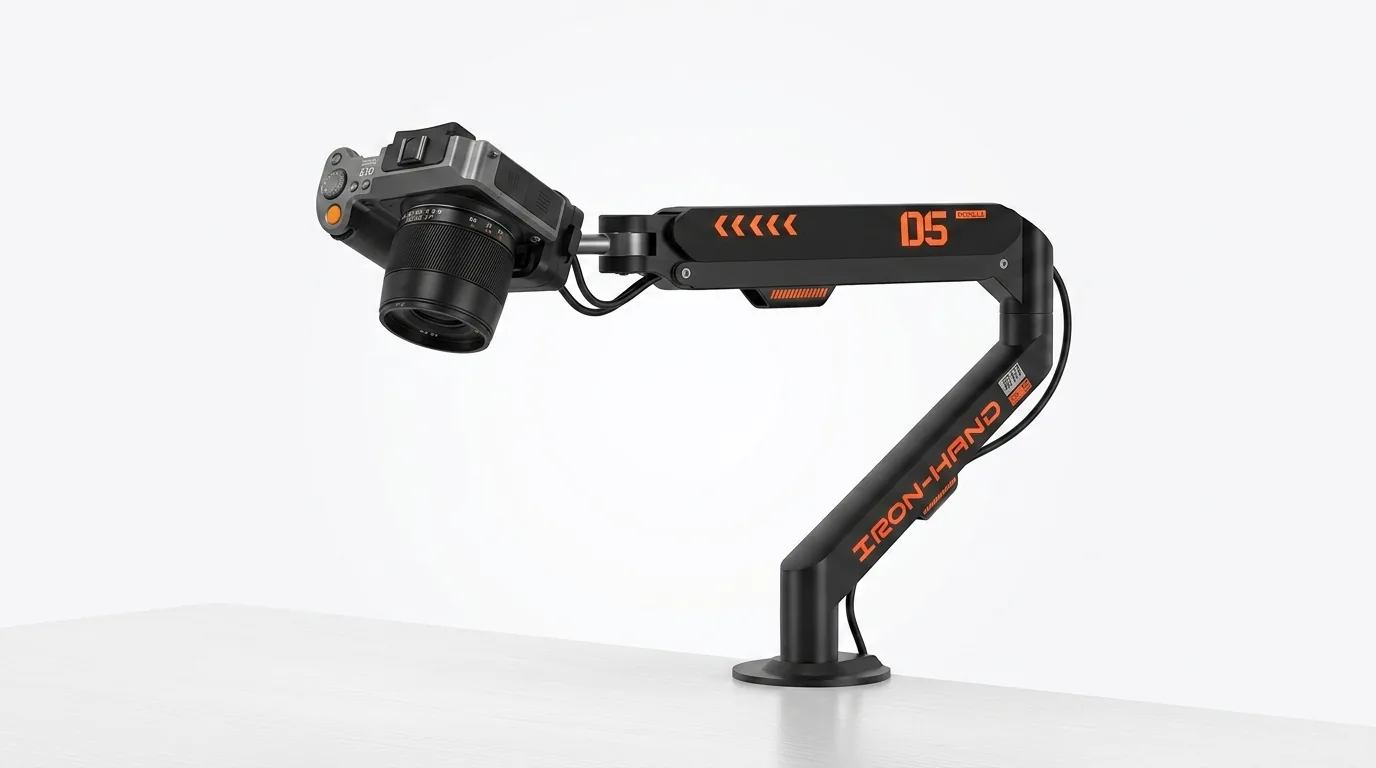 JINRAIKO overhead camera mount with 360° arm